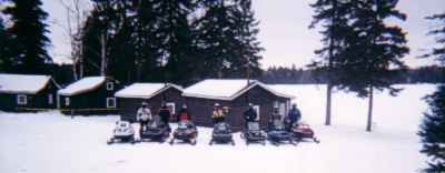 Snowmobiling Adventure near the French river at Owl's Nest Lodge